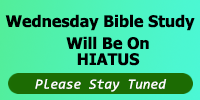 Wednesday Bible Study
